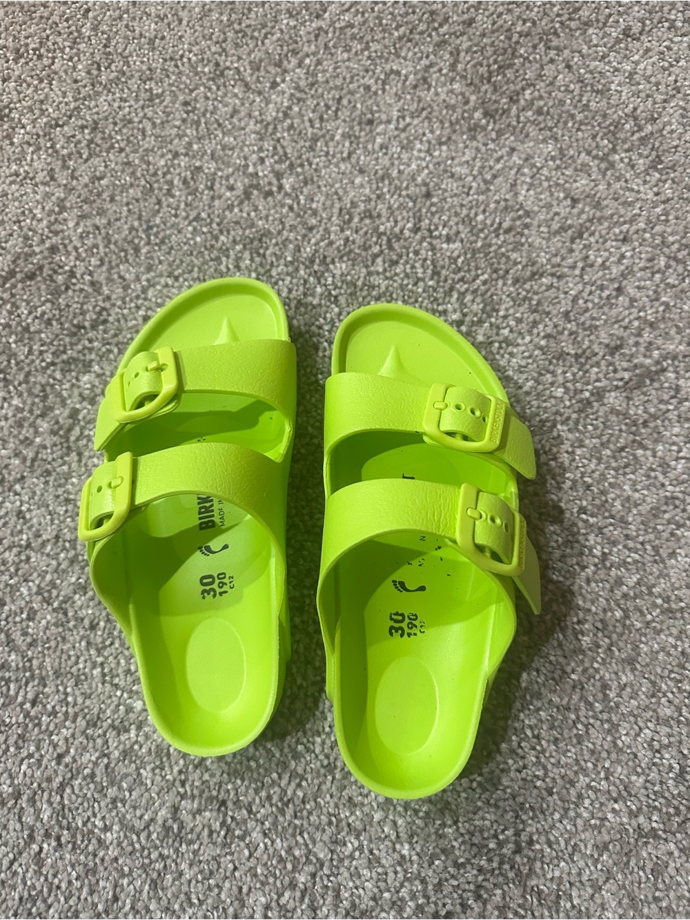 Birkenstock Kids EVA Two-Buckle Sandals - Neon Green